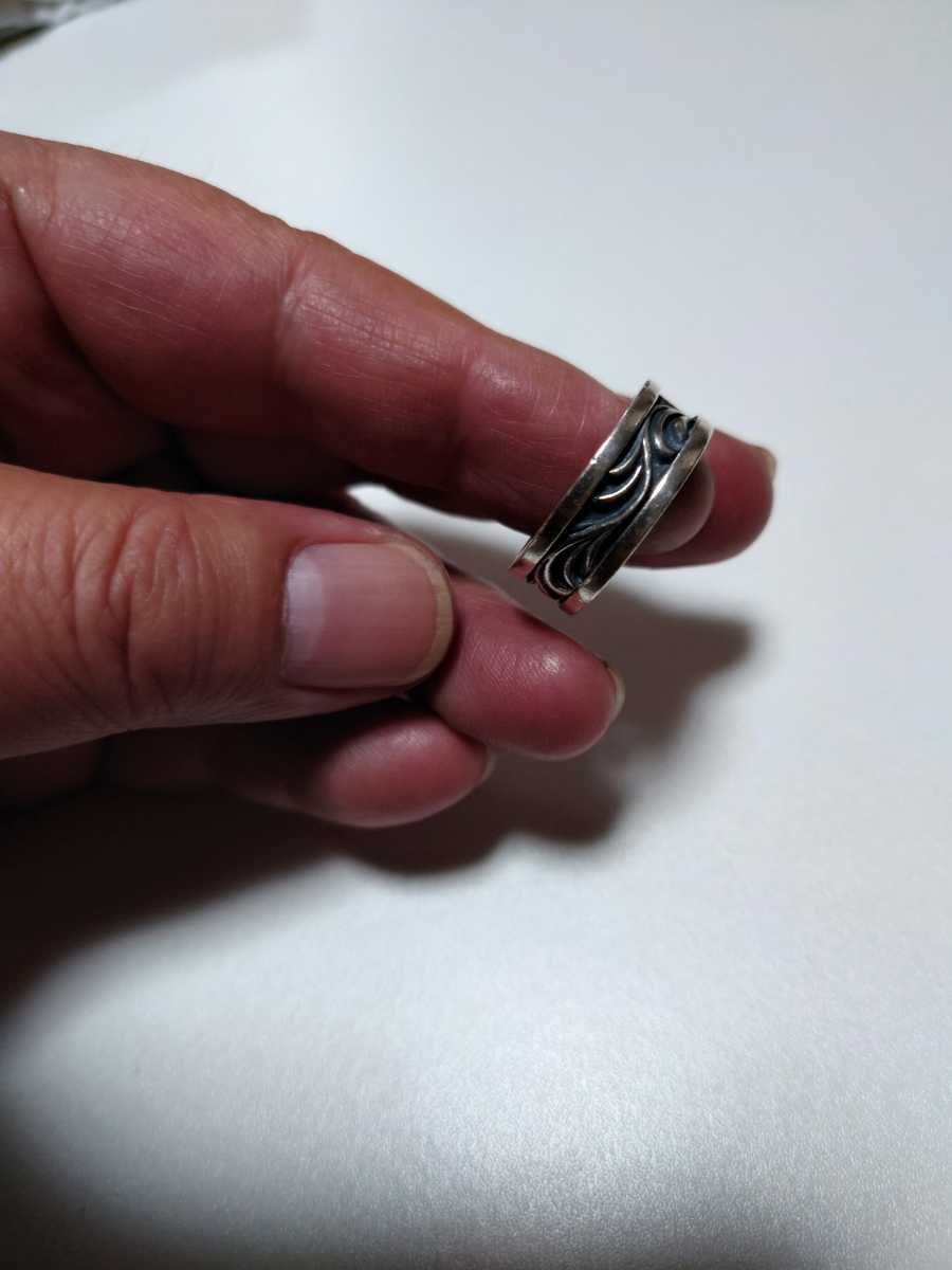 未使用品 DEAL DESIGN ディールデザイン シルバー925 ストーンパーツ フリックリリーリング 16号 BLACK ブラック 391278 /◆ メンズ アクセサリー、時計 メンズアクセサリー シルバー