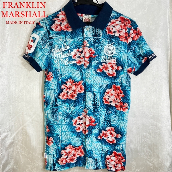 美品 FRANKLIN MARSHALL フランクリンマーシャル ポロシャツ 半袖 花柄
