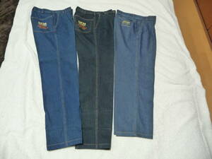 MCM M si- M jeans bottoms Denim embroidery equipped 3 pcs set men's beautiful goods waist 76cm