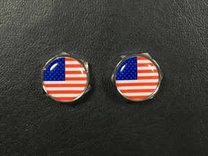  free shipping 2 piece America number plate bolt cover Cadillac Ford Chrysler seal car bike USA Jeep Ame car star article flag 