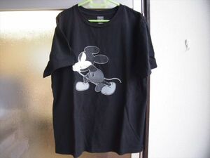 【IKJ-070】【送料無料】NUMBER (N)INE ミッキー Tシャツ サイズ 4 ディズニー ブラック 横向き/※汚れ 使用感有