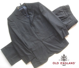 美品日本製!!オールドイングランド OLD ENGLAND*3つボタンウールスーツ 濃紺 34 実寸XS～S ネイビー