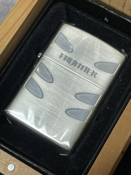 zippo フロンティア 限定品 両面刻印 希少モデル 2011年製 FRONTIER シリアルナンバー FR-NO.00507 専用木箱 保証書付き