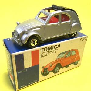 ★トミー ＜トミカ 青箱 F39シトロエン　２CV　シルバー＞ ※当時品・新品未使用