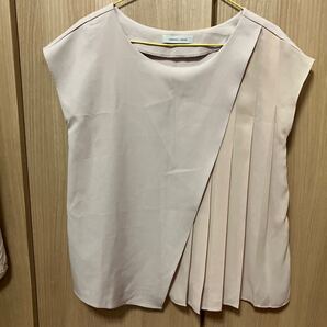 美品★カプリシューレマージュ フレンチスリーブシフォンカットソー アシンメトリー