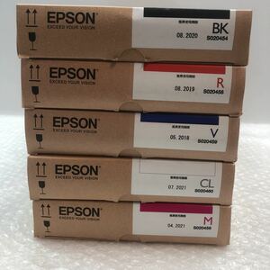 C3H1-3 epson EL-8000 用のインク5色分　 s020454 s020460 s020456 s020458 s020459 ジャンク　2021年 2本　2018-2019-2020年1本