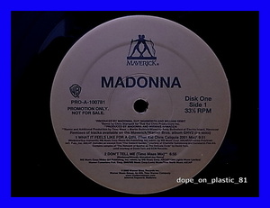 Madonna マドンナ / GHV2 Remixed (The Best Of 1991-2001)/DISC1 Side A/B/プロモオンリー/US Original/5点以上で送料無料!!!/12'