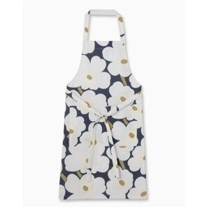 marimekko マリメッコ エプロン ブラック ホワイト