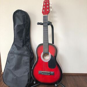 ミニギター ミニアコースティックギター Sepia Crue W-50RDS レッドサンバースト　右利き　ソフトケース スタンド付き