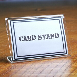 L type card stand table card 2mm thickness 45×60mm acrylic fiber display store articles L character show card stand 