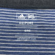 adidas golf アディダスゴルフ adiPURE スウェット ゴルフベルト O ダークグレー Ｖネック 日本製 特大 大きいサイズ 2L LL XL メンズ 紳士_画像3