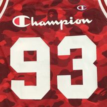 champion × BAPE basketball tank top Lサイズ red camo a bathing ape BAPE STAR タンクトップ エイプ ベイプ チャンピオン 迷彩 m50_画像3