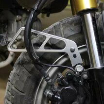 MADMAX バイク用品 HONDA ホンダ モンキー125 アルミ フロントブレーキホースガード シルバー/MONKEY 8BJ-JB03【メール便送料200円】_画像2