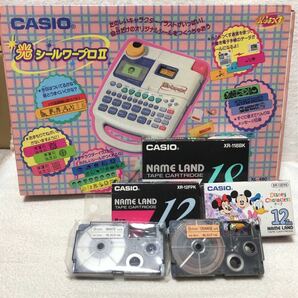 CASIO 光シールワープロⅡ ディズニー ミッキー ネームランド テープ レトロ おもちゃ 印刷 プリント プリンター カシオ 