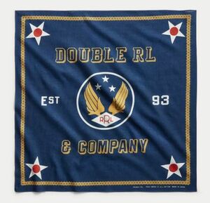 [ free shipping ]RRL navy Logo cotton bandana / MARRHGS0J320039