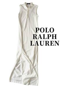 ポロ ラルフローレン POLO RALPH LAUREN レディース ワンピース ホワイト 白 ノースリーブ 純白 ロングワンピース ドレス パーティードレス