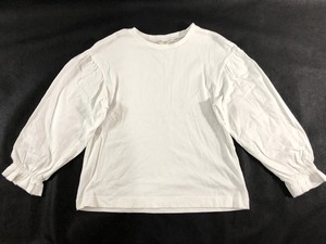 a.b.c キッズ 女の子 七分袖 無地 カットソー 白 140 美品 カットソー 女の子 その他袖 140サイズ 送料185円