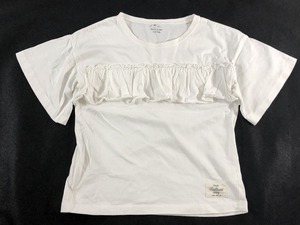 Brilliantway キッズ 女の子 半袖 カットソー 白 130 美品 送料185円 カットソー 女の子 140サイズ