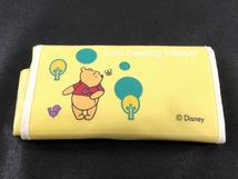 Disney くまのプーさん 不織布 携帯 トートバッグ 黄 未使用 送料185円 ディズニー_画像1