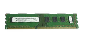 【中古パーツ】PC3 本体用 DDR3 メモリ Micron 4GB 2R*8 PC3-12800U-11-11-B1 4GBx1枚　計4GB ■Ｍ（114）