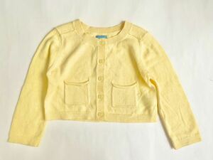 babyGAP 12-18months 80CM 0歳1歳女の子黄色いニットカーディガン イエローyellow 羽織 春夏長袖 重ね着 薄手ニット おしゃれ お出掛け