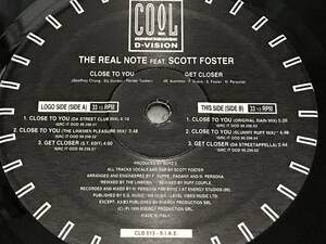 The Real Note Featuing Scott Foster Close To You イタリア盤　1999年