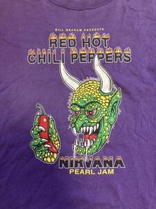 NIRVANA RED HOT CHILI PEPPERS PEARL JAMTシャツ vintage レア　カートコバーン　ニルヴァーナ　フーファイターズ　バンドT Mサイズ？