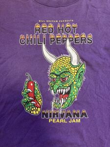 NIRVANA RED HOT CHILI PEPPERS PEARL JAMTシャツ vintage レア カートコバーン ニルヴァーナ フーファイターズ バンドT Mサイズ?