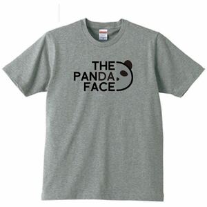 【送料無料】【新品】THE PANDA FACE パンダフェイス Tシャツ パロディ おもしろ プレゼント メンズ グレー Sサイズ