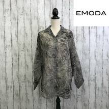 EMODA　エモダ　エアリールーズシャツ　Fサイズ　ライトミックス　程よい張り感のあるシアー素材　S6-213　USED_画像1