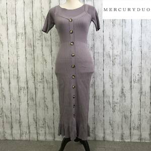 MERCURYDUO Mercury Duo 2WAY вязаный Cami One-piece комплект F размер лаванда S6-232 USED