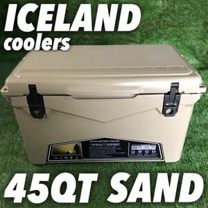 旧型 クリアランスセール アイスランドクーラーボックス 45QT SAND サンド ICELAND COOLER 新品 アイスランドクーラー ハードクーラー
