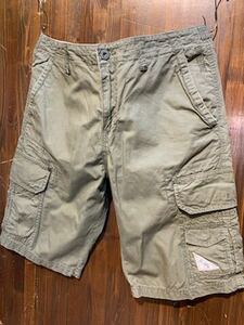 K442 men's pants BILLABONG Billabong khaki cargo military half shorts Short Surf / W32 nationwide equal postage 520 jpy 