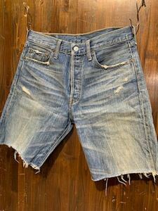 K413 メンズ パンツ Levi's 501 リーバイス デニム ジーンズ ハーフ ショーツ ショート 加工 定番 人気 カットオフ / W30 一律送料520円