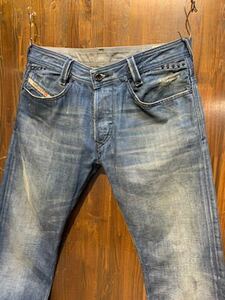 K393 брюки дизельные дизельные джинсовые джинсы обработанные шпильки Slammer / W32 Общенациональная единая доставка 520 иен