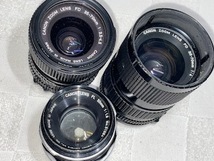 1000円～ キャノン 鳴きなし Canon AE-1 PROGRAM/FL 50mm 1:1.8/FD 35-70mm 1:3.5-4.5/FD 35-70mm 1:4 ジャンク品 一眼レフフィルムカメラ _画像9