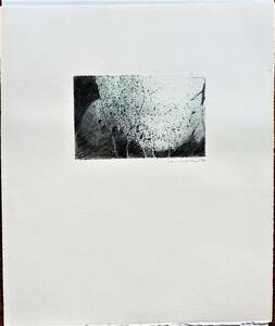  Ikeda good two photo etching +do rowing autograph autograph go in 1989 year work 1 point thing seat only [ genuine work guarantee ] purple .. chapter . chapter Ikeda good two 