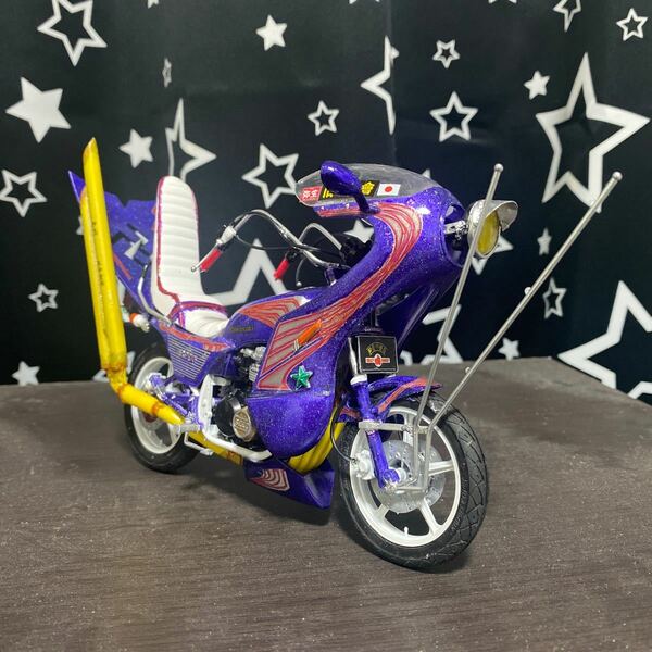 アオシマ 1/12 カワサキ Z400GP 改 族車仕様 プラモデル 完成品