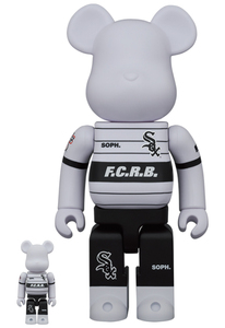 新品 MEDICOM TOY BE@RBRICK F.C.R.B. × MLB 100％ & 400％ CHICAGO WHITE SOX ベアブリック FCRB