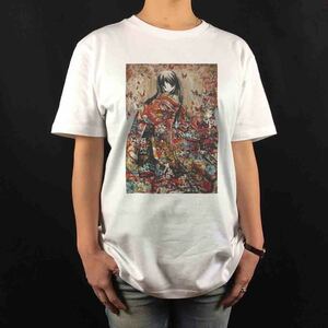 Nuevo anime japonés Manga Comic Kimono Hermosa chica Pintura Patrón japonés Graffiti Camiseta SML XL Gran tamaño extragrande XXL ~ 5XL Camiseta larga con capucha, Obra de arte, Cuadro, gráfico