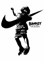 新品 ビッグ プリント BANKSY バンクシー スウォッシュ ロゴ 刺さる 少年 ピンク Tシャツ S M L XL オーバーサイズ XXL~5XL ロンTパーカー_画像5