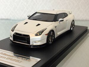 送料無料　1/43 日産 GT-R プレミアム R35 パールホワイト ミニカー hpi NISSAN 2012 Pearl White ミラージュ MIRAGE