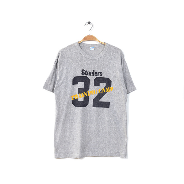 【送料無料】70S USA製 チャンピオン NFL ピッツバーグ スティーラーズ 染み込みプリント ヴィンテージ Tシャツ メンズXL バータグ BB0570