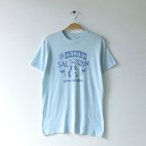 【送料無料】70S THE EKLUND SALOON ヴィンテージ 染み込みプリント オールド Tシャツ メンズS程度 エロT BB0125の画像1