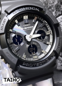 新品 カシオ Casio ジーショック G-SHOCK 正規品 腕時計 アナデジ 20気圧防水 ワールドタイム 電波ソーラー腕時計 ブラック ビックフェイス