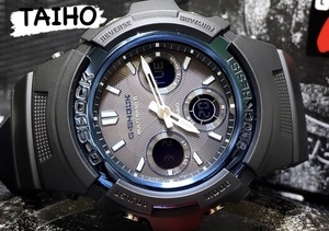 新品 Casio カシオ G-SHOCK ジーショック 正規品 腕時計アナデジ 電波ソーラー腕時計 20気圧防水 ワールドタイム マルチバンド６ ブルー