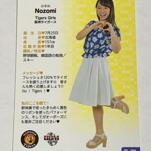 Nozomi 2016 BBM チアリーダー 華 #79 阪神 Tigers Girls 即決の画像2