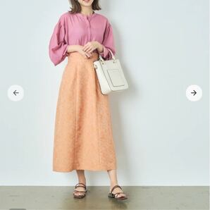 【値下げ】コヒナ cohina バックレースアップスカート オレンジ XS 新品タグ付き