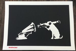 Banksy HMV WCP SCREEN PRINT バンクシー シルクスクリーン ポスター 村上隆 BASQUIAT DOLK Invader kaws パルプフィクション