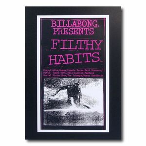 サーフムービーポスター L-97 「FILTHY HABITS」 サイズ：31×19cm アメリカ雑貨 アメリカン雑貨